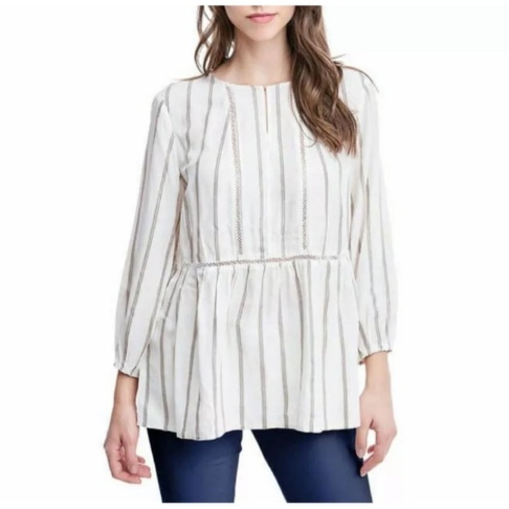 NWT Fever Ladies' 3/4 Sleeve Blouse, Ivory,